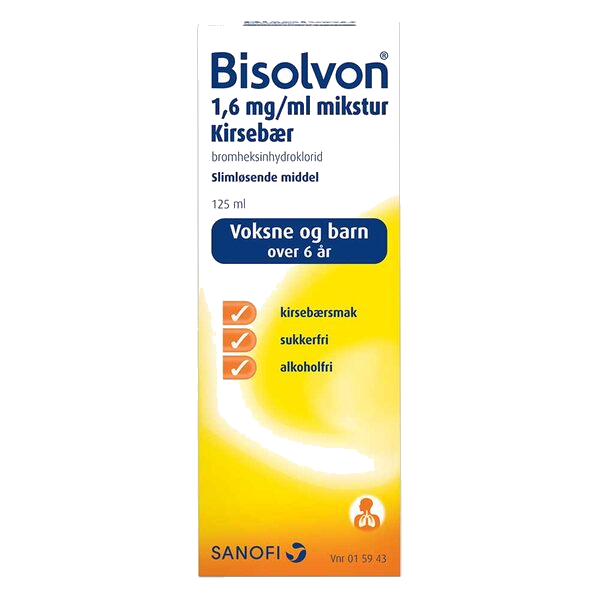 Bisolvon mikstur kirsebær 1.6 mg/ml 125 ml