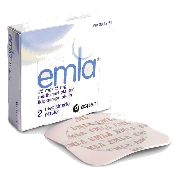 Emla medisinert plaster 25/25 mg 2 stk