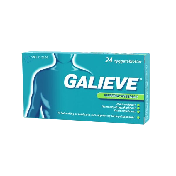 Galieve tyggetabletter peppermynte 24 stk