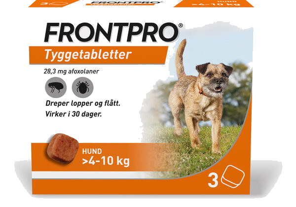 Frontpro flått tyggetablett til hund 4-10kg 28,3mg, 3 stk