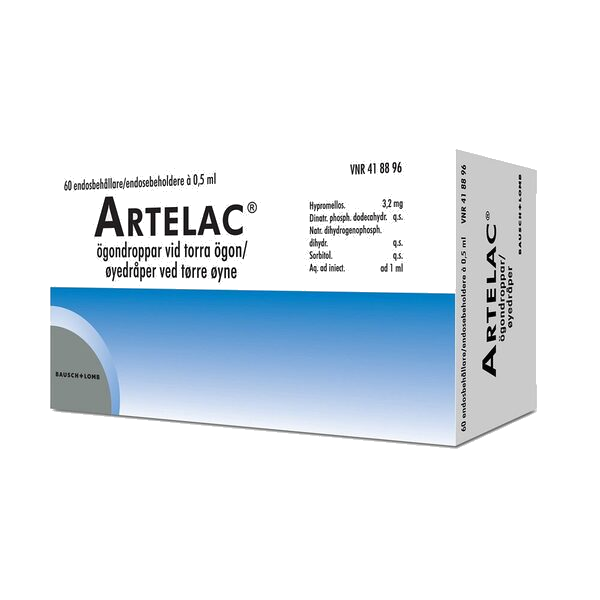Artelac øyedråper 3,2 mg/ml 60 x 0,5 ml