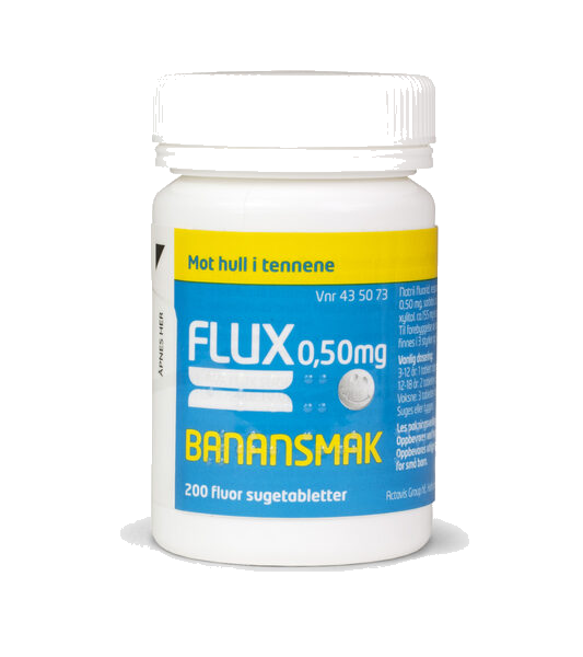 Flux sugetabletter banan 0,50 mg 200 stk