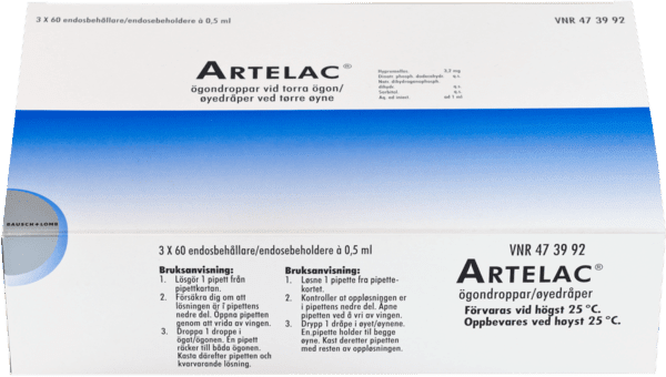 Artelac 3.2 mg/ml øyedråper, endosebeholdere 180 stk x 0.5 ml