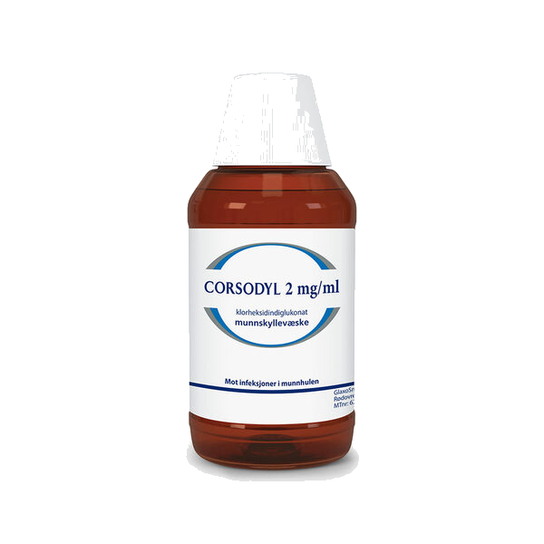 Corsodyl munnskyll 2 mg/ml 300 ml