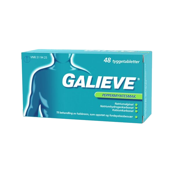 Galieve tyggetabletter peppermynte 48 stk