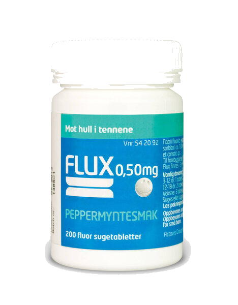 Flux sugetabletter peppermynte 0,50 mg 200 stk