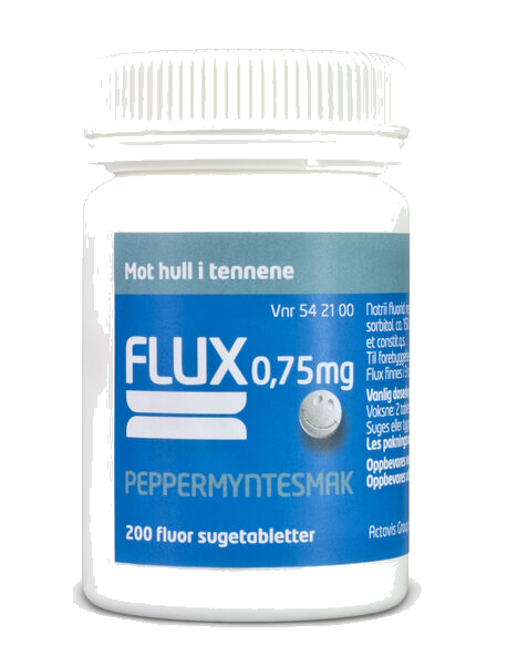 Flux sugetabletter 0,75 mg 200 stk