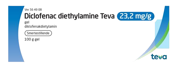 Diclofenac diethylamine Teva 23,2 mg/g gel,100 g