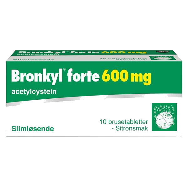 Bronkyl Forte brusetabletter 600 mg 10 stk
