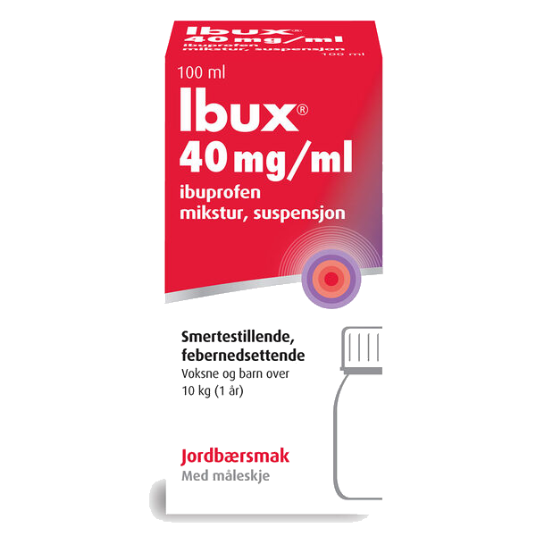 Ibux mikstur 40 mg/ml jordbær,100ml