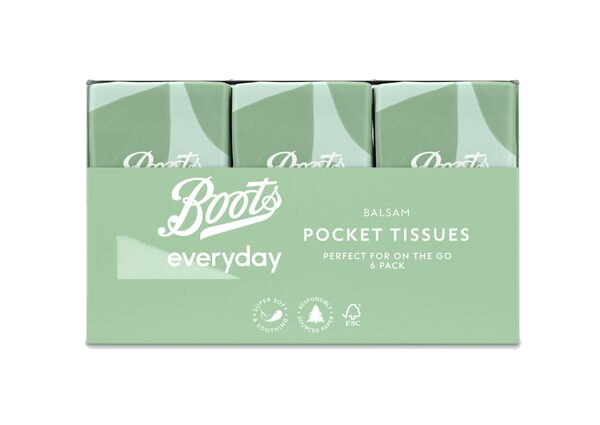 Boots papirlommetørkler 6 x 10 stk