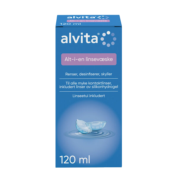 Alvita Alt-I-En Linsevæske 120 ml
