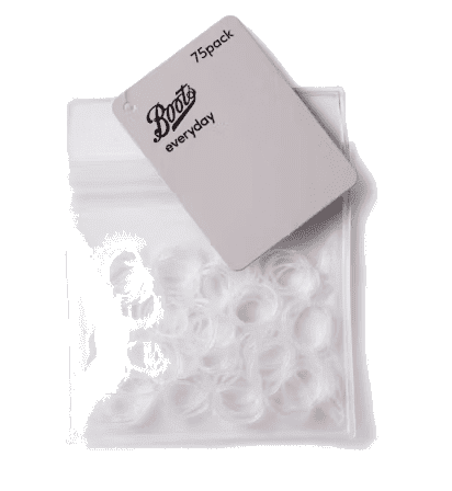 Boots Blanke Gummistrikk 75stk