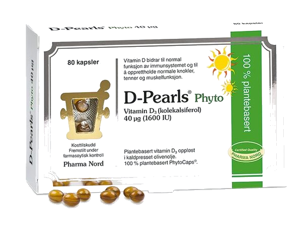 D-Pearls Phyto 40mcg, 80 kapsler