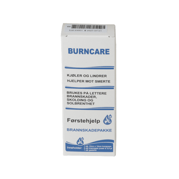 Burncare førstehjelp brannskadepakke
