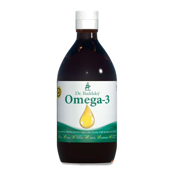 Dr. Baddaky Omega-3 fiskeolje til dyr 500ML