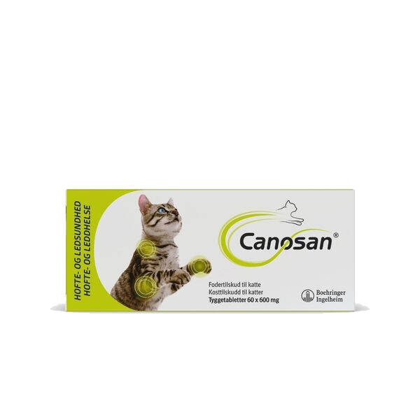 Canosan tyggetabletter fôrtilskudd til katt 600mg 60stk