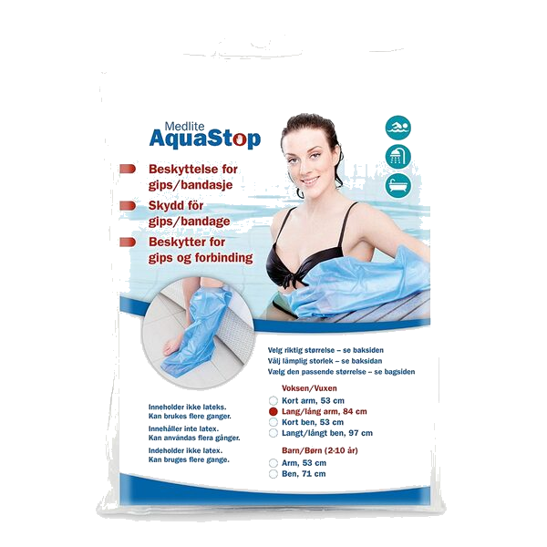 Aquastop dusjbeskytter til voksen arm lang