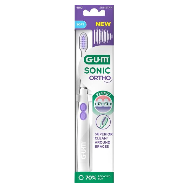 GUM Sonic ORTHO Tannbørste