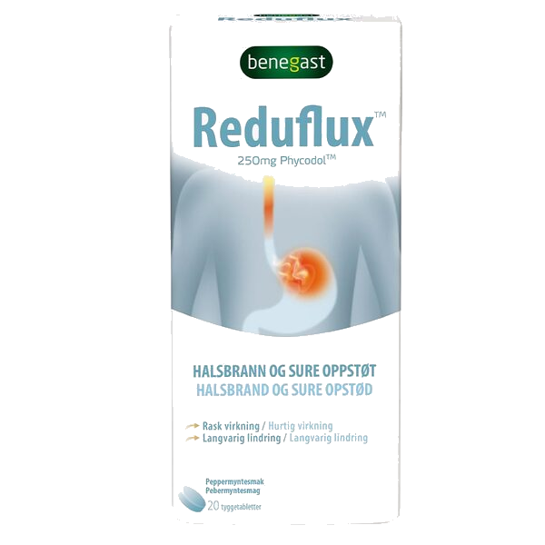 Benegast Reduflux tabletter 250 mg 20 stk