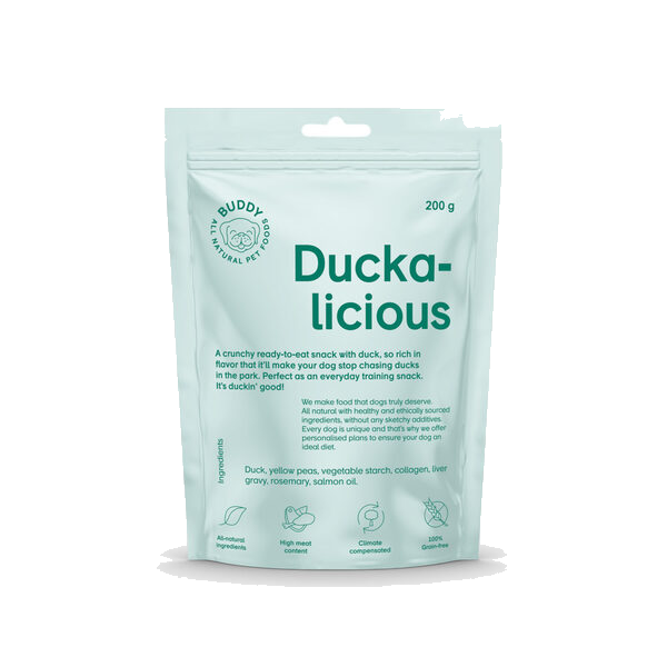 Buddy Duckalicious godbiter til hund 200g